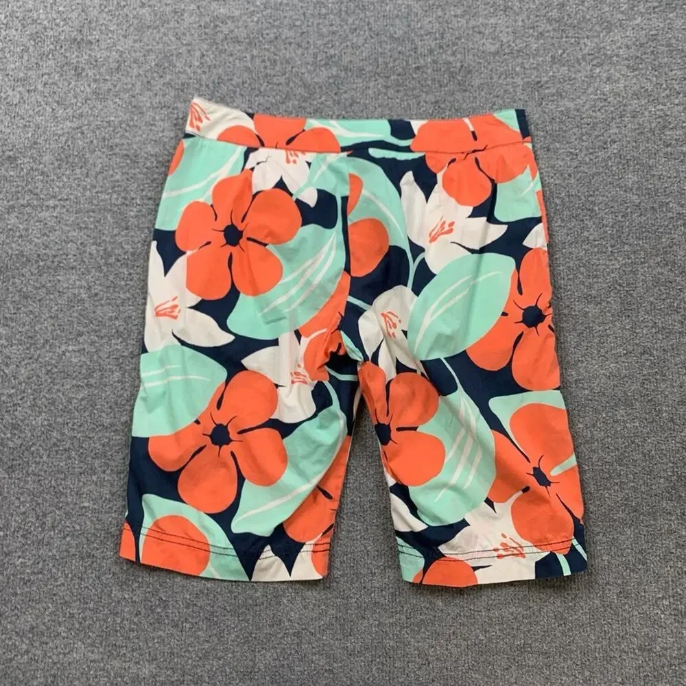 Tommy Bahama Shorts Womens 4 Multi Hawaiian Floral Cotton Blend Bermuda Pockets